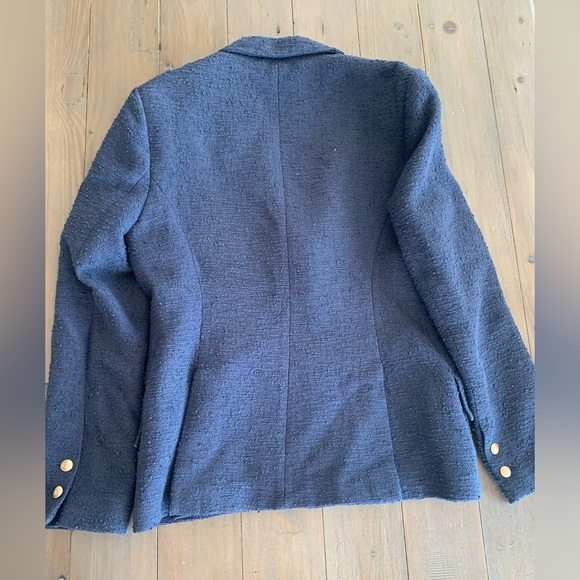 L’Agence Chamberlain blazer in midnight blue tweed - Picture 2 of 9